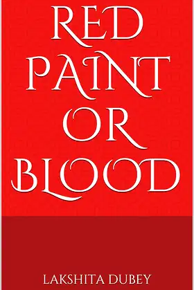 Red paint or blood poster