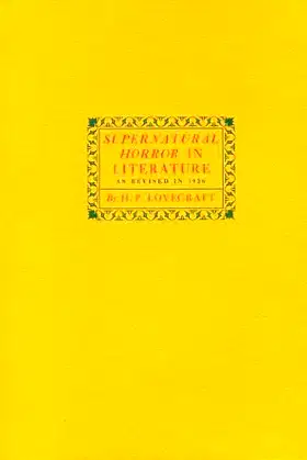 Supernatural horror in literature: As revised in 1936 poster