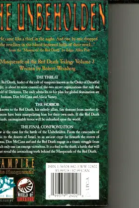 The Unbeholden (Masquerade of the Red Death, Vol 3) poster