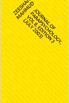 Journal of Parapsychology, Vol 8, Edition 3 (July 2003) poster
