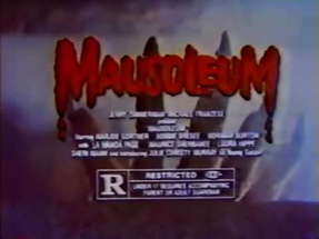 Mausoleum 1983 TV trailer poster