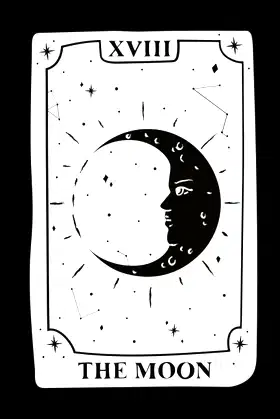 The Moon: The Moon tarot card notebook poster