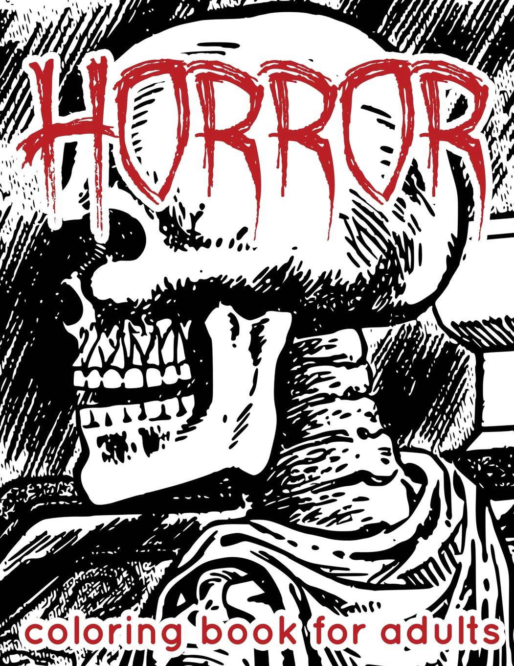Horror Coloring Book for Adults poster