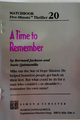 Matchbook Five Minute Thriller #20: A Time to Remember poster