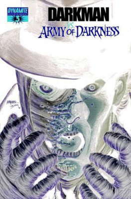 Darkman Vs. Army of Darkness #3 Perez Negative Variant poster