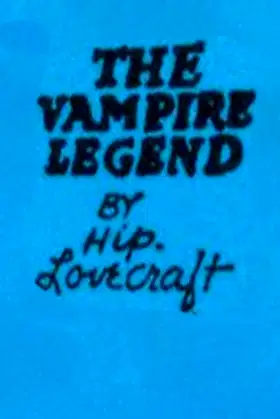 The Vampire Legend poster
