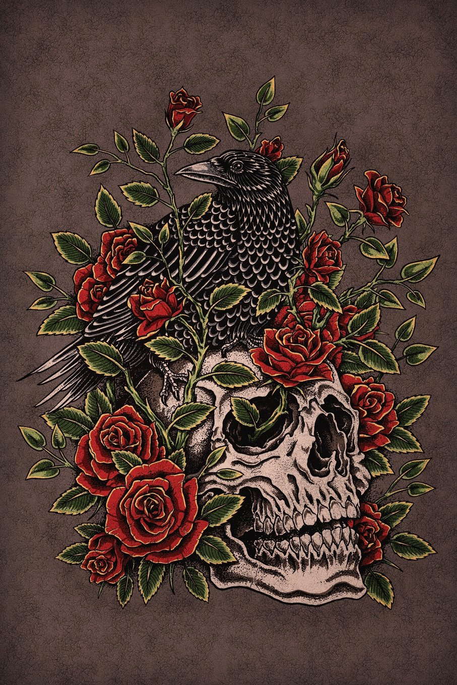 Raven and Roses Journal: Blank Notebook Diary Log (Tattoo You 365 Journal) poster