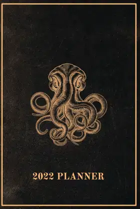2022 Planner: Black and Gold Horror Addition: 219 pages poster