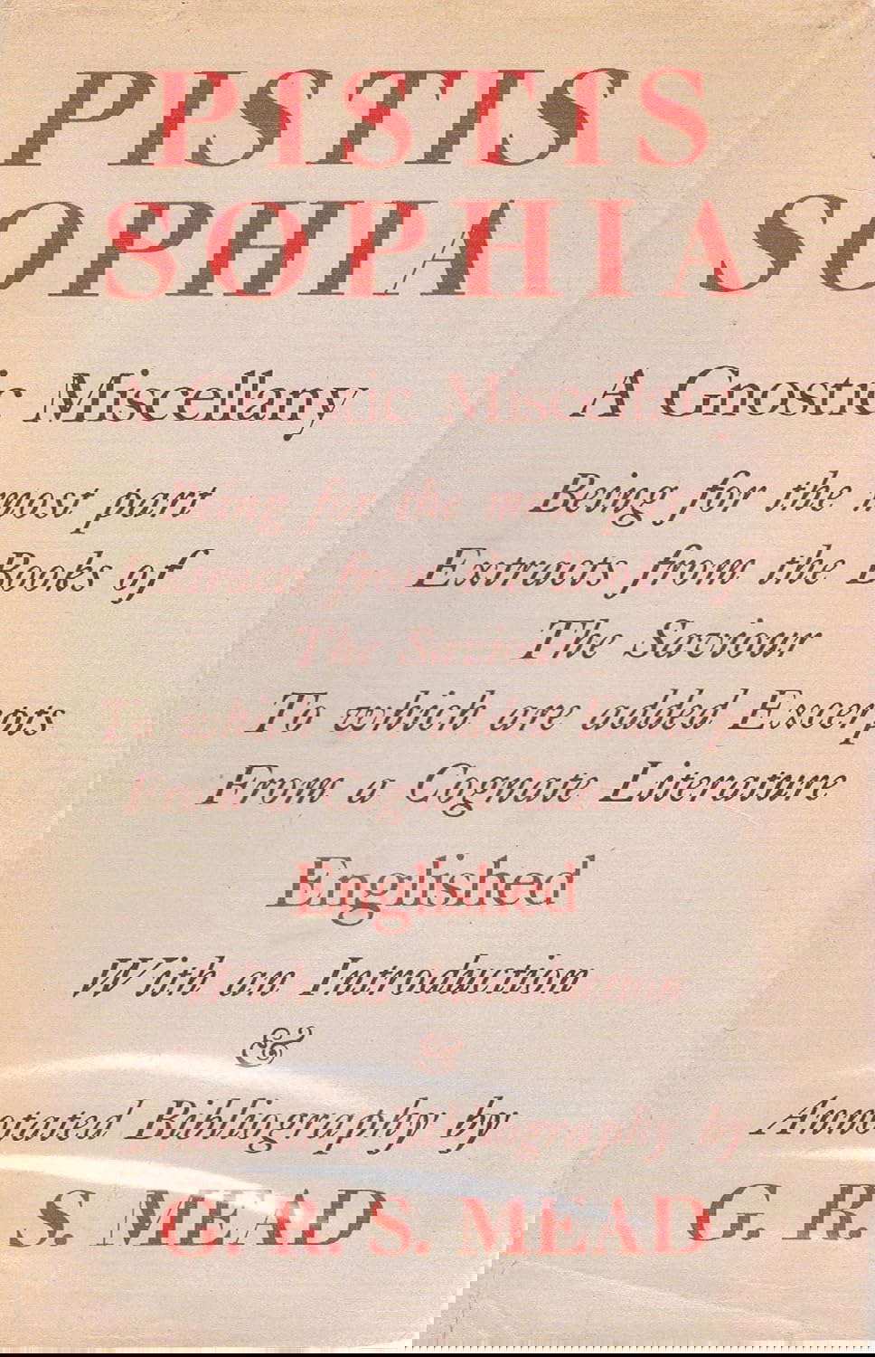 Pistis Sophia: A Gnostic Miscellany . . . poster