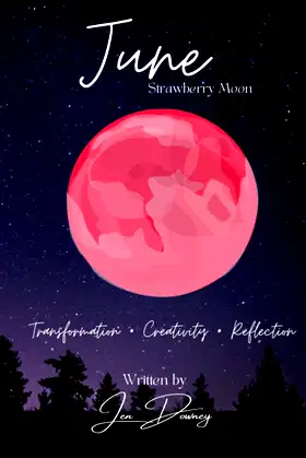 June Strawberry Moon: Transformations • Creativity • Reflection poster
