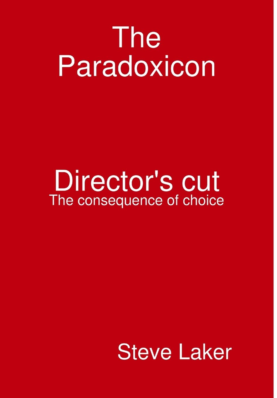 The Paradoxicon (Director's cut) poster
