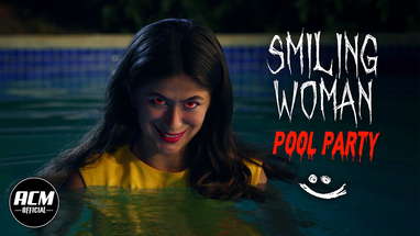 Smiling Woman Pool Party | Short Horror Film poster