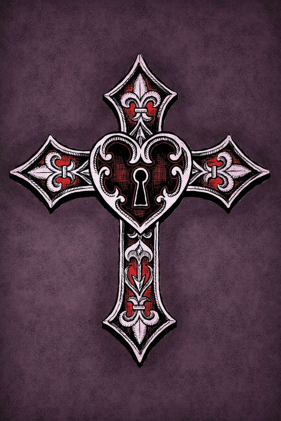Locket Crucifix Journal: Blank Notebook Diary Log (Tattoo You 365 Journal) poster