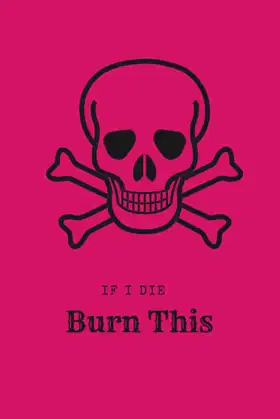 If I Die Burn This: Journal poster