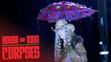 'The Mysterious Hitchhiker' Scene | Rob Zombie's House of 1000 Corpses poster