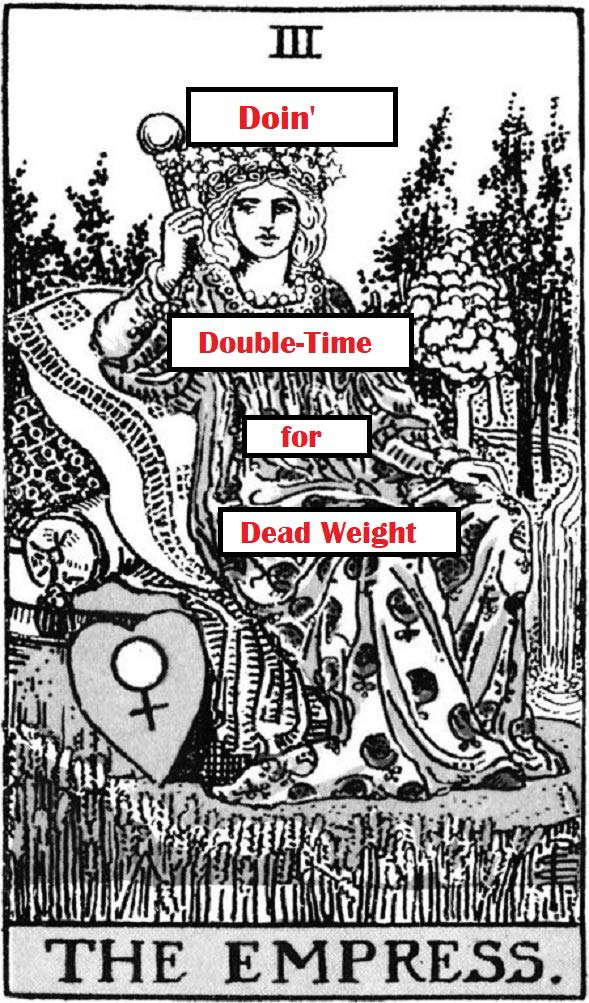 Doin' Double-Time for Dead Weight [Card #3: The Empress]: Mini-epic poster