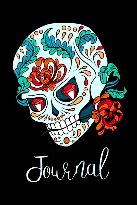 Sugar Skull Journal: Lined Day of the Dead Notebook poster