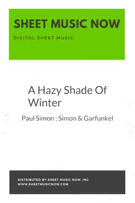 A Hazy Shade Of Winter poster
