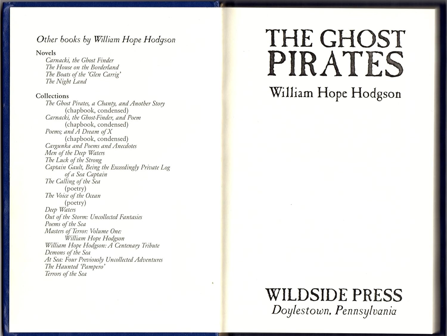 The Ghost Pirates (hardcover) poster
