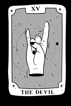 The Devil: The Devil tarot card notebook poster