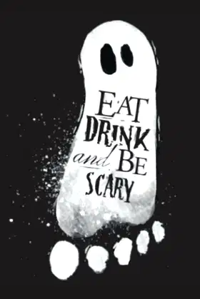 Eat drink and be scary Halloween notebook journal poster