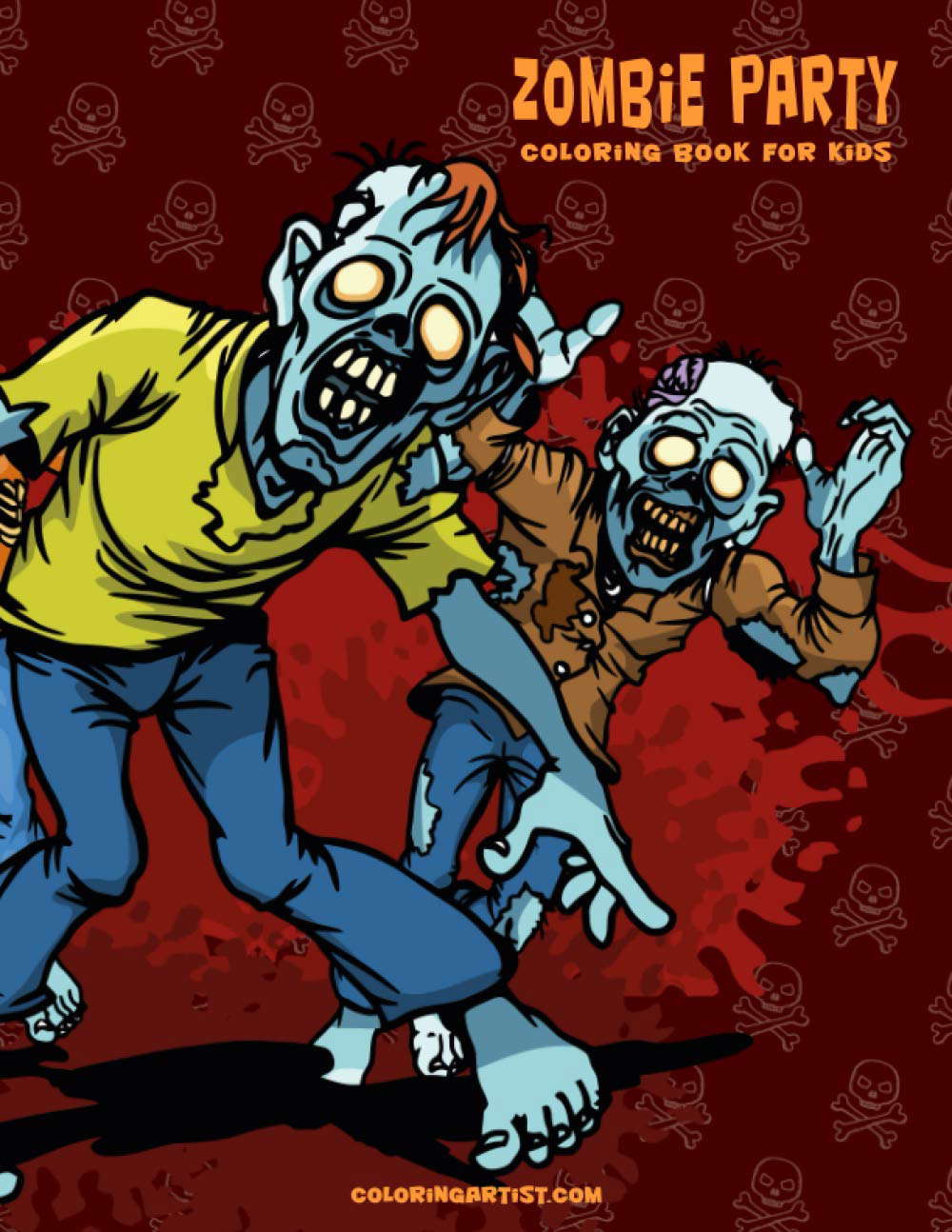 Zombie Party Coloring Book for Kids poster