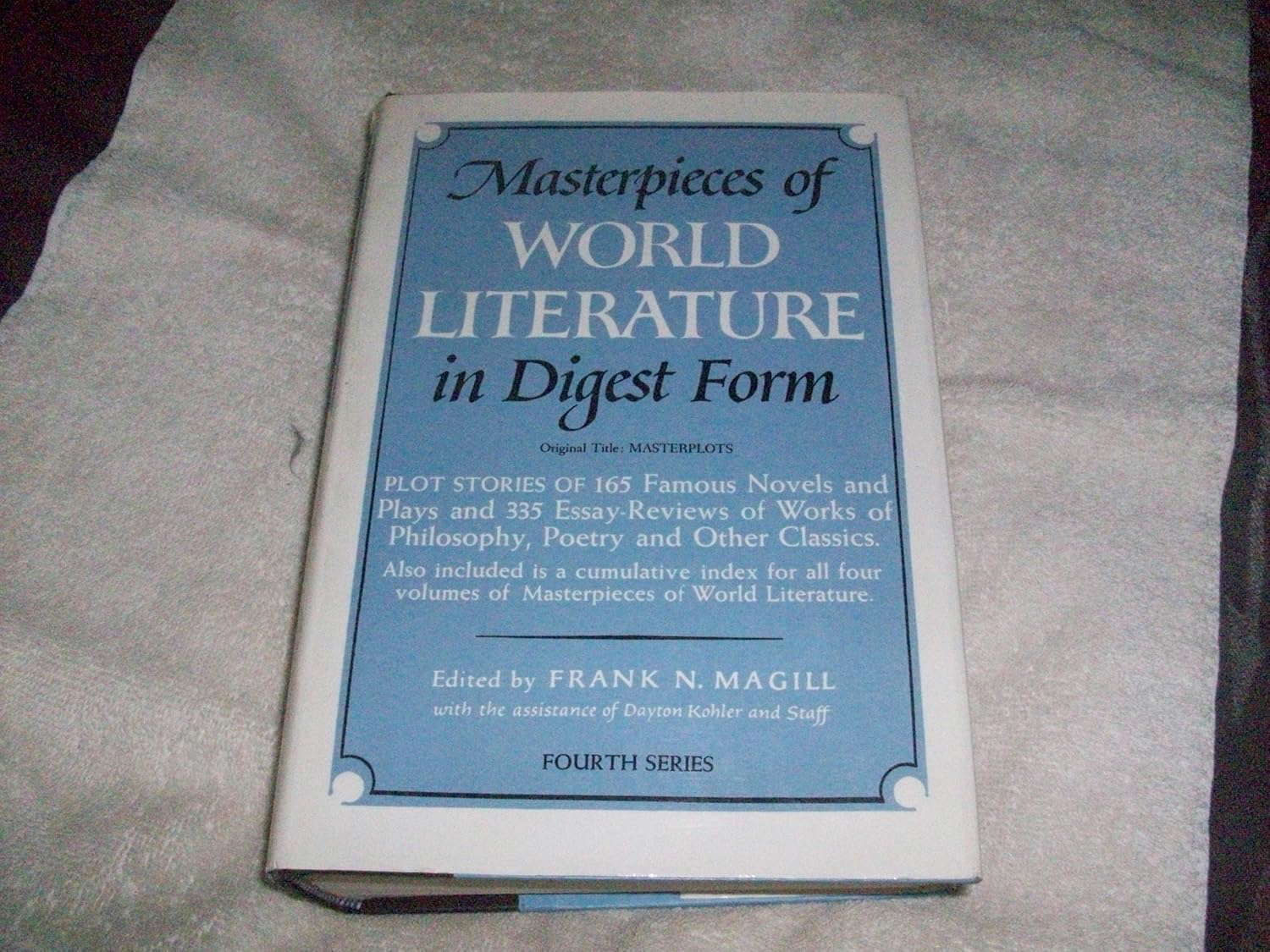 Masterpieces of world literature in digest form: 4th series poster