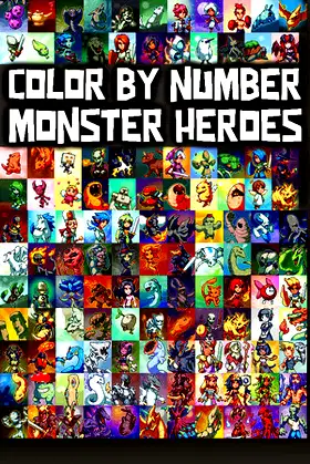 Color by Number - Monster Heroes poster