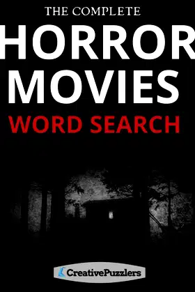 Horror Movies Word Search: Horror Films Puzzle Book poster