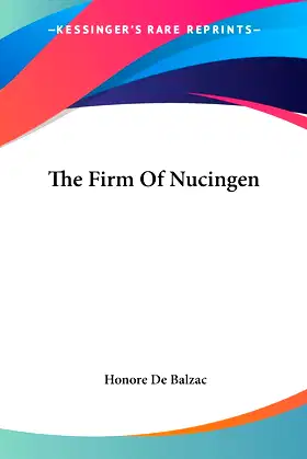 The Firm Of Nucingen poster