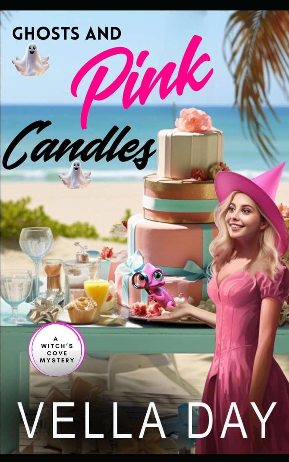 Ghosts and Pink Candles: A Paranormal Cozy Mystery (A Witch's Cove Mystery) poster