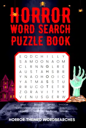 Horror Word Search Puzzle Book: Horror-Themed Wordsearches poster