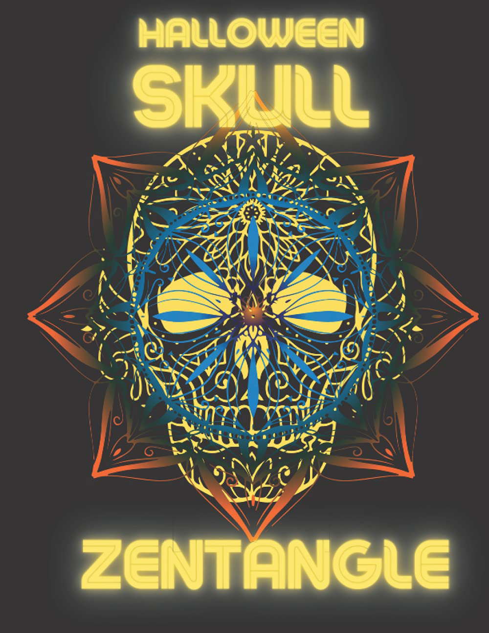 Halloween Skull Zentangle: Coloring Book For Adults poster