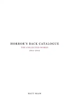 Horror's Back Catalogue: 2011-2012 poster