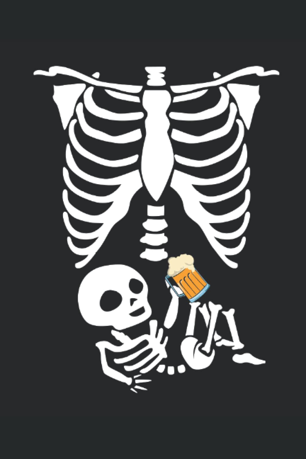 Pregnant Baby in Belly with Beer Halloween Party poster