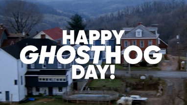 HAPPY GHOSTHOG DAY - GHOSTBUSTERS: AFTERLIFE Meets GROUNDHOG DAY poster