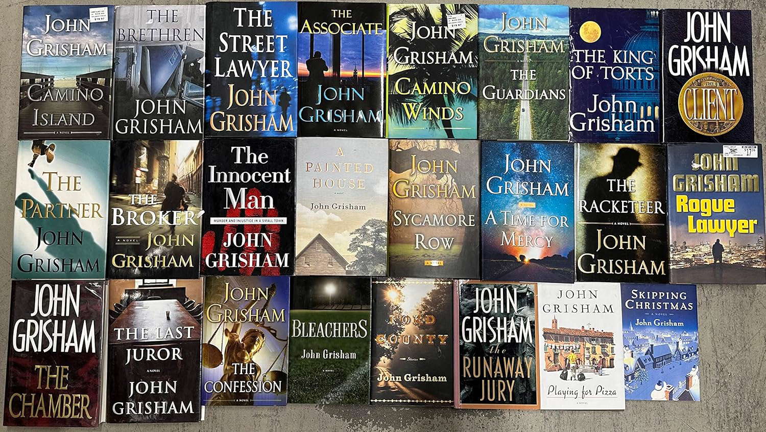 John Grisham Hardcover Thriller Novel Collection 24 Book Set poster