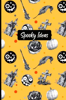 Spooky Ideas: Vintage Creepy Halloween Wide Ruled Composition Notebook poster
