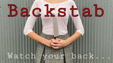 Backstab | a Halloween horror short film poster