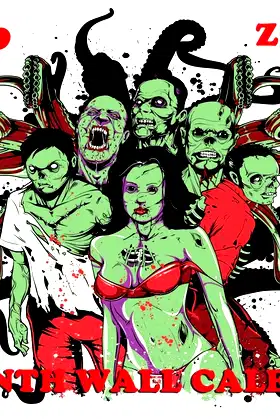 2016 Zombie 12 Month Wall Calendar poster