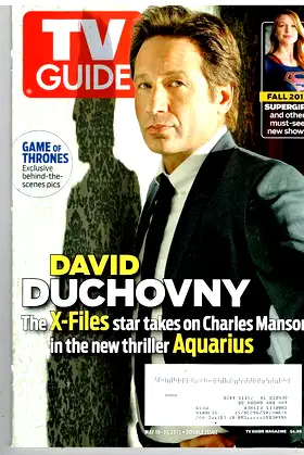 TV GUIDE Magazine (May 18-31, 2015) David Duchovny New Thriller AQUARIUS poster