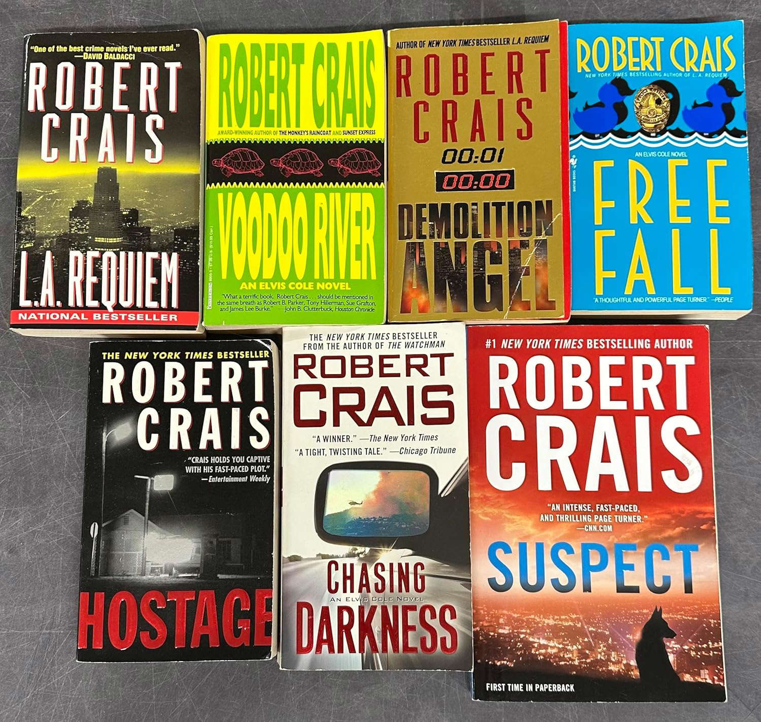 Elvis Cole Thriller Series Set by Robert Crais 7 Book Set poster
