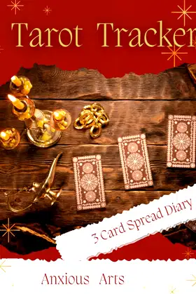 Tarot Tracker: 3 Card Spread Notebook Diary D poster