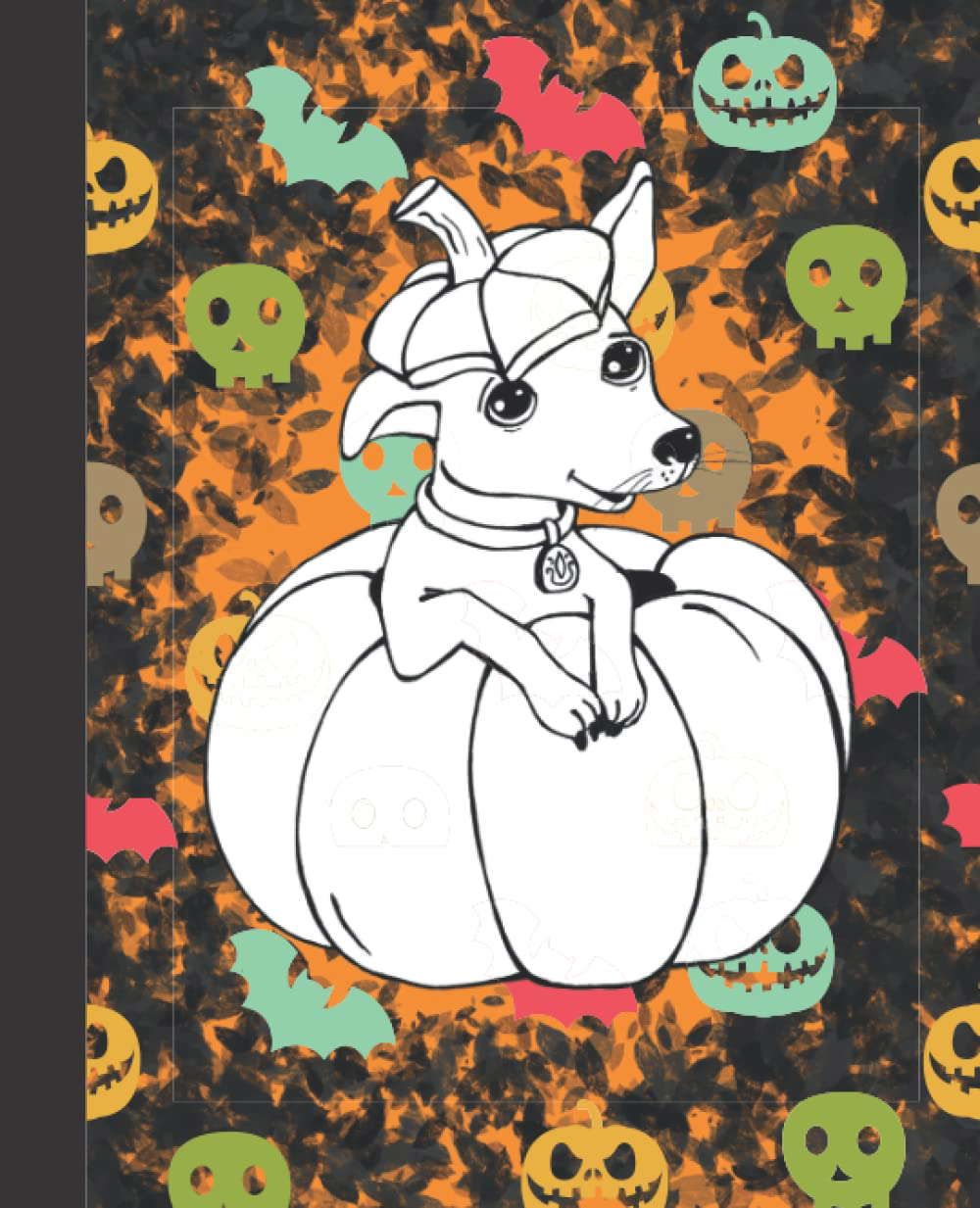 Dog in Pumpkin Composition Book: Chihuahua Halloween Theme poster