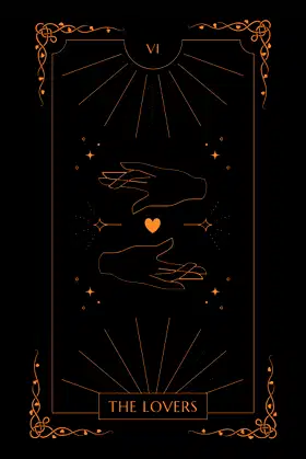 The Lovers: Tarot Card Notebook - A5 - 120 Lined Pages poster