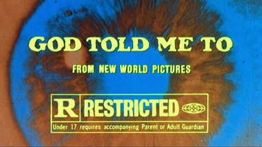God told me to (Larry Cohen, 1976) TV spots poster