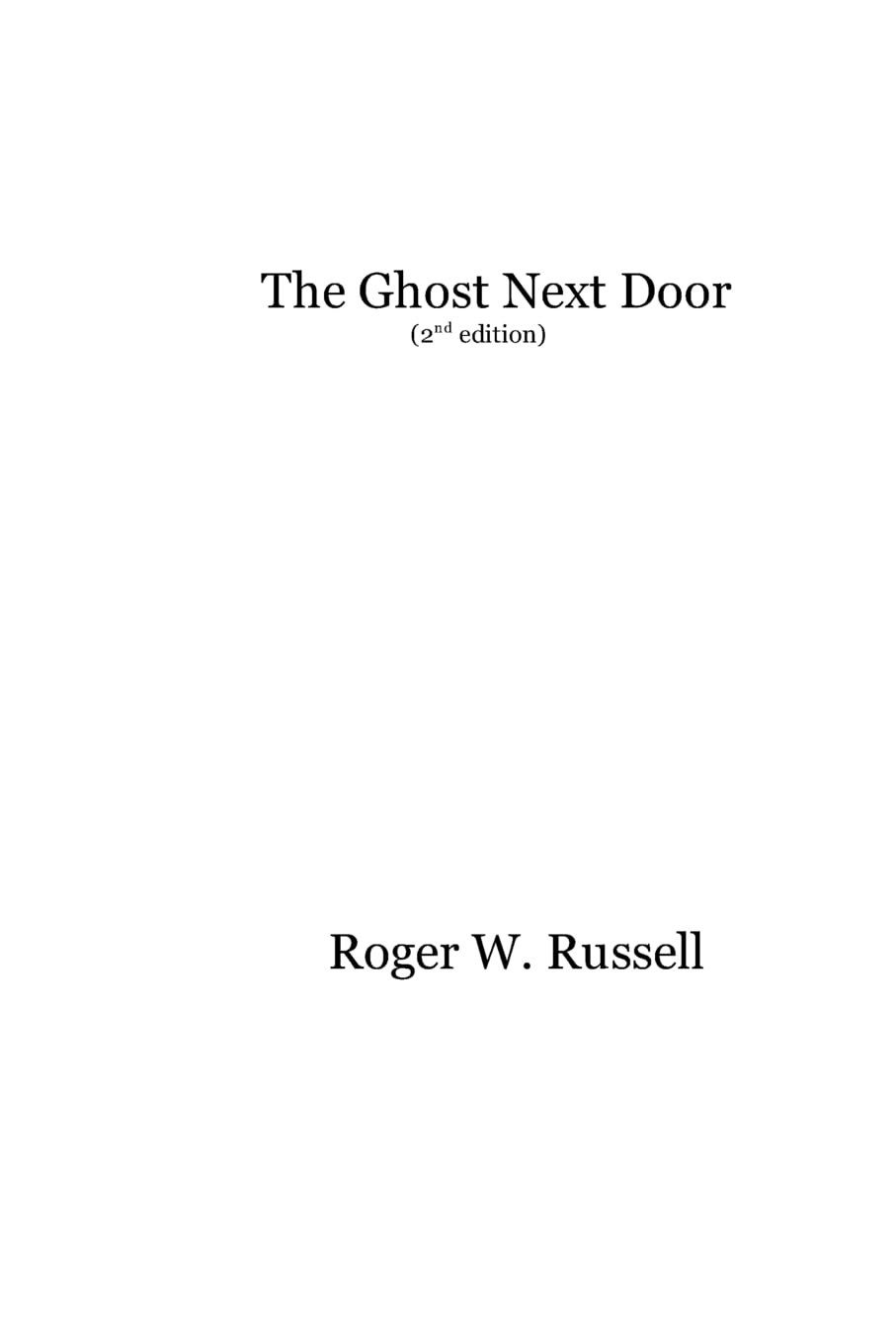 The Ghost Next Door-2nd edition.: Tales from the Ohio Valley poster