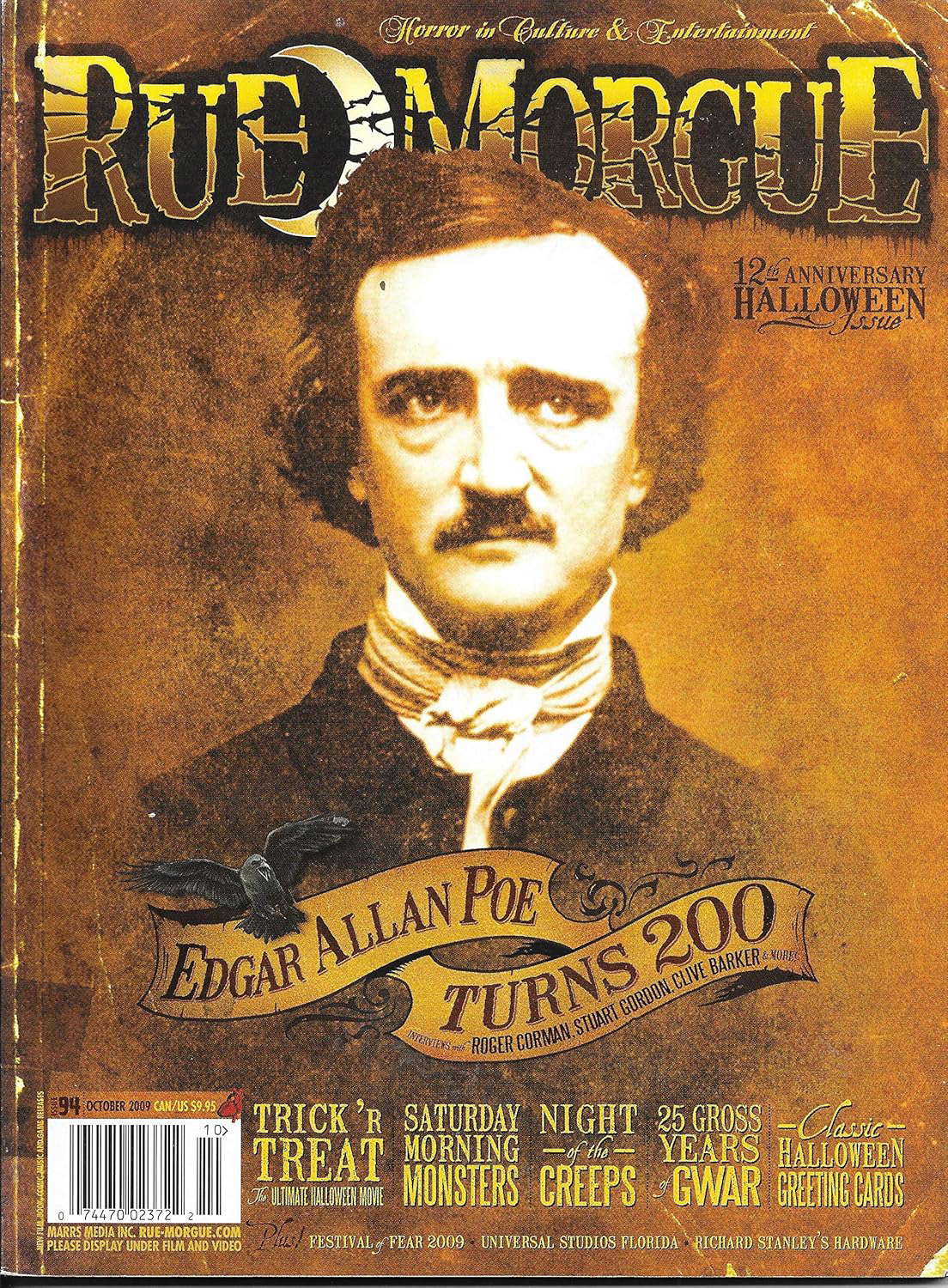 Rue Morgue Magazine of Horror No. 94, October 2009 (EDGAR ALLAN POE ISSUE) poster