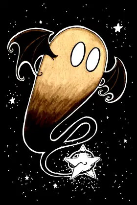 Journal Notebook - 150 Lined Pages: Ghost Bat! poster