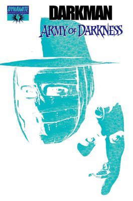 Darkman Vs. Army of Darkness #4 Perez Negative Variant poster